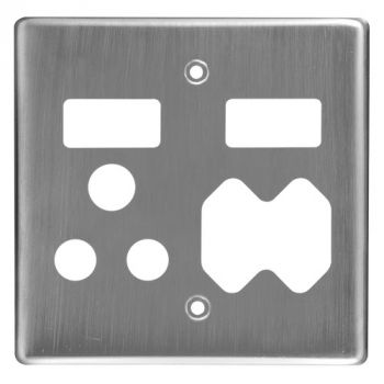 Crabtree 6530/511 Classic Combo Socket Coverplate