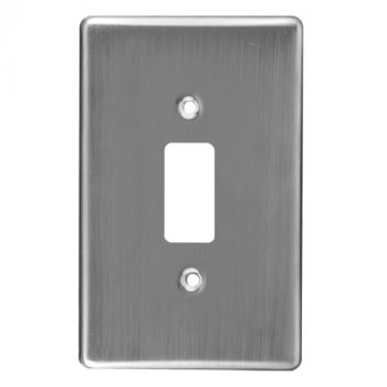 Crabtree 6541/511 Classic 1 Lever Steel Coverplate
