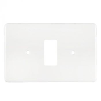 Crabtree 6541H/101 Classic 1 Lever Horizontal Steel Coverplate - Made To Order
