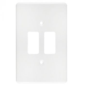 Crabtree 6542/101P Classic 2 Lever Steel Coverplate