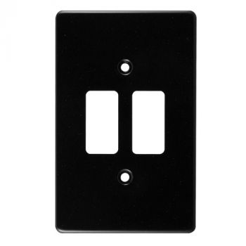 Crabtree 6542/108 Classic 2 Lever Steel Coverplate
