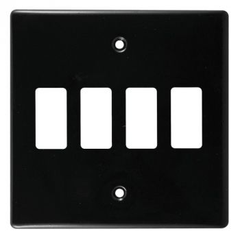 Crabtree 6544/108 Classic 4 Lever Steel Coverplate