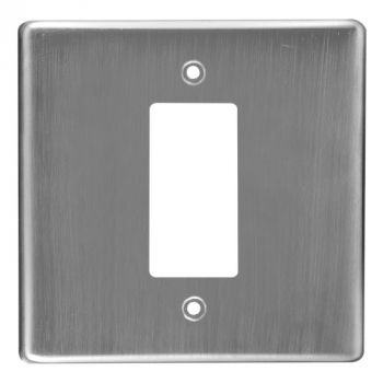 Crabtree 6544/511 Classic 4 Lever Steel Coverplate
