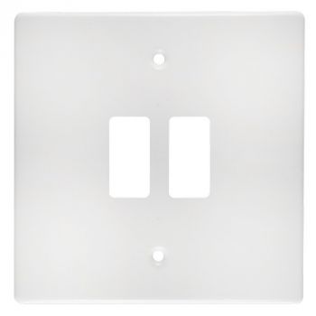 Crabtree 6545/101 Classic 2 Lever Steel Coverplate