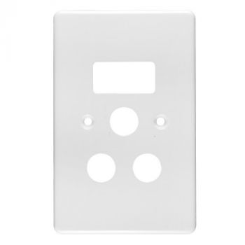 Crabtree 6546/101P Classic Single STD Socket Switched Steel Coverplate