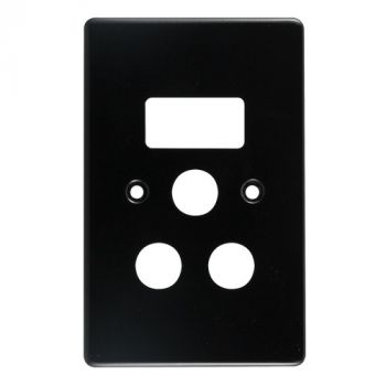Crabtree 6546/108 Classic Single STD Socket Switched Steel Coverplate