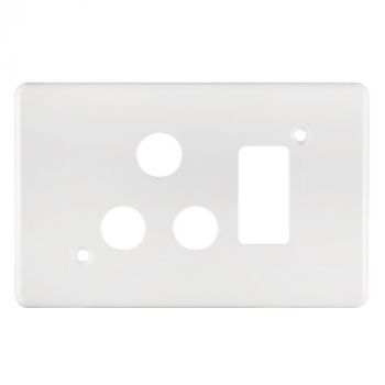 Crabtree 6546H/6/601 Classic Single STD Plastic Switched Socket Coverplate
