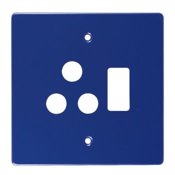 Crabtree 6547N/107 Classic Single STD Switched Socket Steel Coverplate