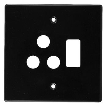 Crabtree 6547N/108 Classic STD Single Switch Steel Socket Coverplate