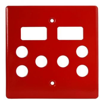 Crabtree 6548/103 Classic Double STD Socket Switched Steel Coverplate