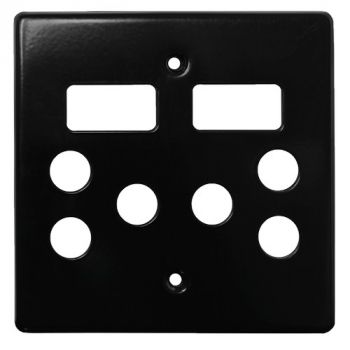 Crabtree 6548/108 Classic Double Socket Steel Coverplate (Old Type)