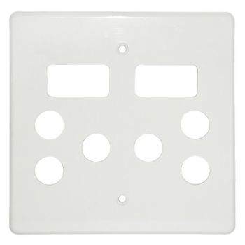 Crabtree 6548/6/601 Classic Double STD Switched Plastic Socket Coverplate