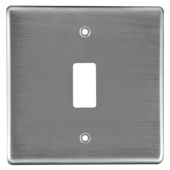 Crabtree 6553/511 Classic 1 Lever Steel Coverplate