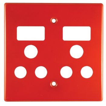Crabtree 6563/103P Classic Double Monoblock Switched Steel Socket Coverplate