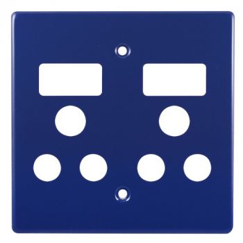 Crabtree 6563/107 Classic Double Monoblock Switched Steel Socket Coverplate