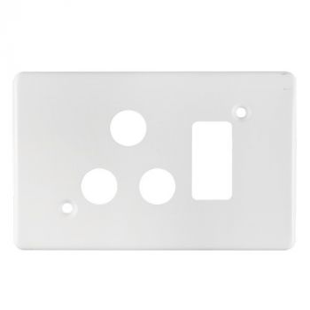 Crabtree 6565/101 Classic Single Monoblock Switched Steel Socket Coverplate