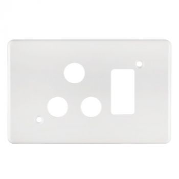 Crabtree 6565/6/601 Classic Single Monoblock Plastic Switched Socket Coverplate