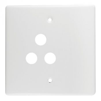Crabtree 6571/101 Classic Single STD Unswitched Steel Socket Coverplate