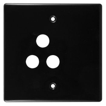 Crabtree 6571/108 Classic Single STD Unswitched Steel Socket Coverplate