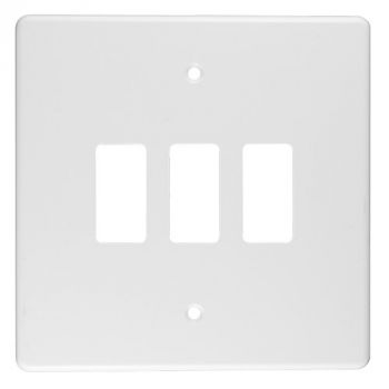 Crabtree 6577/6/601 Classic 3 Lever Plastic Coverplate