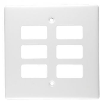 Crabtree 6579/101 Classic 6 Lever Steel Coverplate