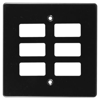 Crabtree 6579/108 Classic 6 Lever Steel Coverplate