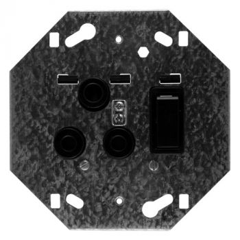 Crabtree 6861/008P Classic Single Monoblock Switched Socket 164-1 on Yoke