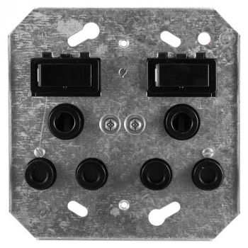 Crabtree 6881/008P Classic Double 164-1 Switched Monoblock Socket on 4x4 yoke
