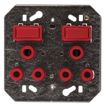 Crabtree 6882/003P Classic Double Monoblock Dedicated Switched Socket on Yoke