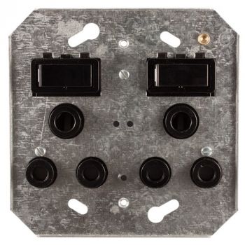 Crabtree 6883/008 Classic Double Monoblock Switched Dedicated Socket 164-4 on 4x4 Yoke