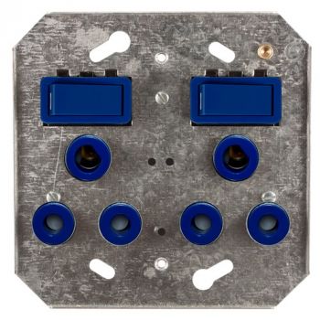 Crabtree 6884/007 Classic Double Monoblock 164-4 Switched Dedicated Socket on 4x4 Yoke