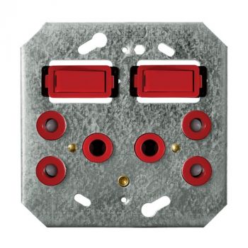 Crabtree 6898/003 Classic Double STD Switched Steel Socket