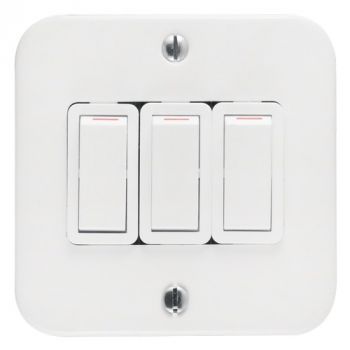 Crabtree 7375P Classic 3 Lever Industrial 1 Way Switch on Surface Box