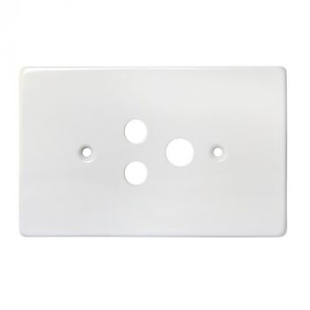 Crabtree 8530W Classic Single 164-3 Socket (6A) Unswitched Steel Coverplate