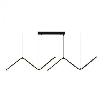 Dark Lighting Bend Pendant Light Steel Black