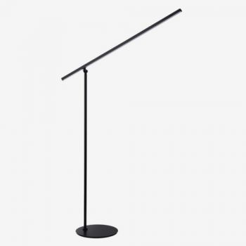 Dark Lighting Minimal Matt Black Floor Lamp with floor switch 