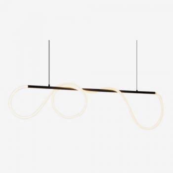 Dark Lighting Doodle Aluminium Pendant with 1.2m Rod with 3.5m Neo Flex 35W (Multiple Colours/Finishes)