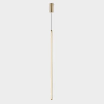 Dark Lighting Grid Single Pendant Light Steel Matt Gold