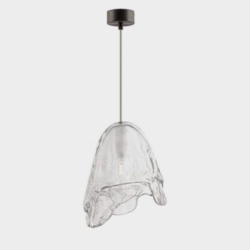 Dark Lighting Lava Glass Pendant Light Glass Clear