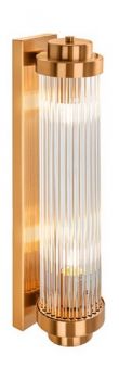 Dark Lighting Manhattan Wall Light Pendant Brass And Clear