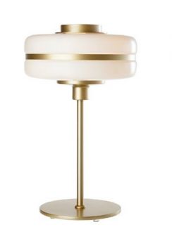 Dark Lighting Mason Table Lamp White Glass Opal Glass / Opal Glass / Brass