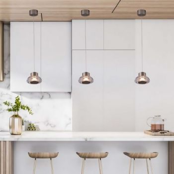 Dark Lighting Molly Pendant Light LED 1.5W Aluminium and glass