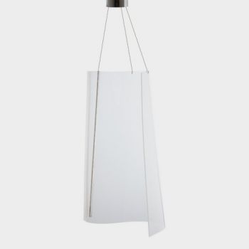 Dark Lighting Sail Large Pendant Light Perspex And Aluminium Clear