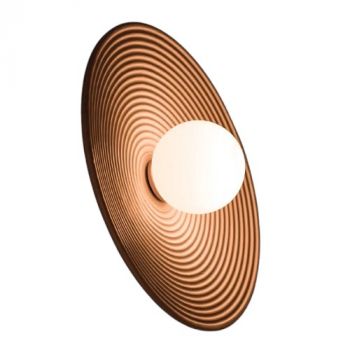 Dark Lighting Saturn Wall Light Wood
