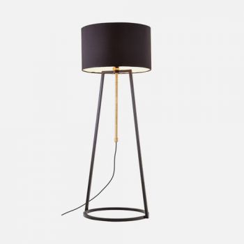 Dark Lighting Skirt Floor Lamp Black Shade