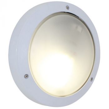 Eurolux B107W Round Bulkhead Plain White