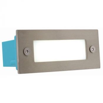 Eurolux B162SC Rectangle Stainless Steel LED Footlight Plain Inc 12X0.12W LED's Satin Chrome