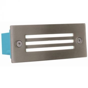 Eurolux B163SC Rectangle Stainless Steel LED Footlight With Grid Inc 12X0.12W LED's Satin Chrome