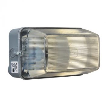 Eurolux B173 Rectangular Plastic Bulkhead Grey (100W) Grey