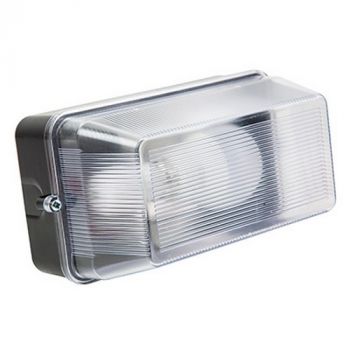 Eurolux B174B Rectangular Plastic B/Head 195mm Black 1x60w
